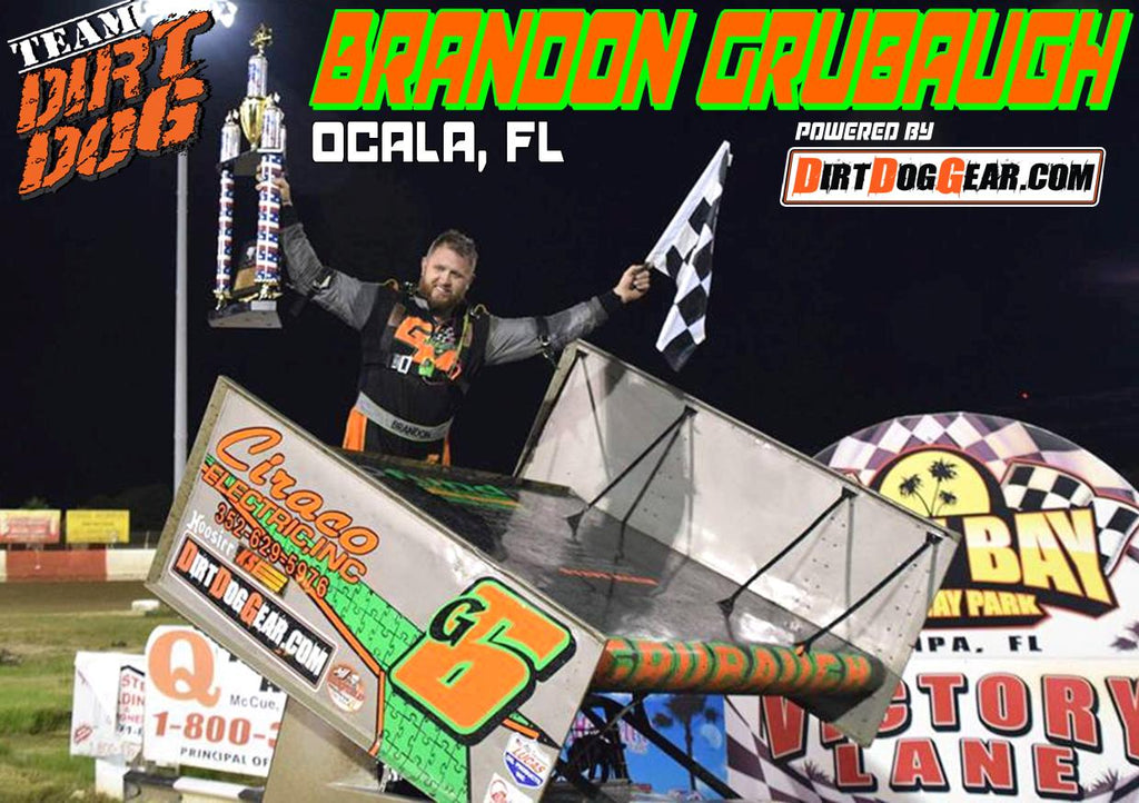 Grubaugh Scores 1st Career Sprint Car Feature Win!